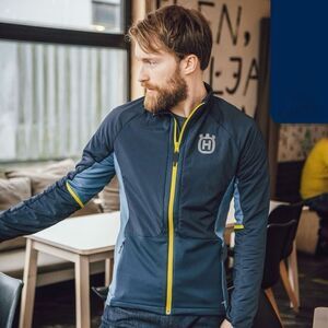 Husqvarna Motorcycles Remote Hybrid Fleece Jacket size XL Blue